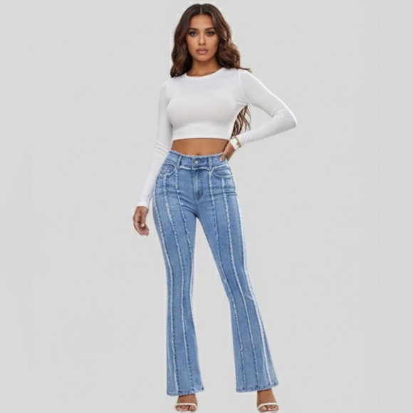 By Design Pants - Raw Cut Bootcut Leg Jeans